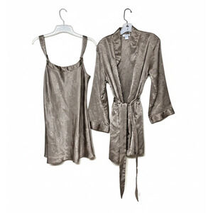 JONES NEW YORK Women's Vintage Floral Jacquard Chemise Set Size Medium